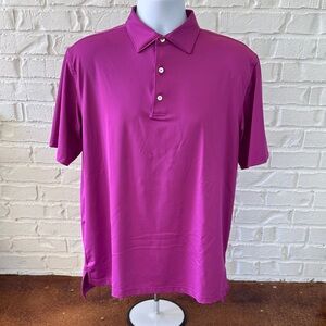 Peter Millar Short Sleeve Polo in Vibrant Magenta